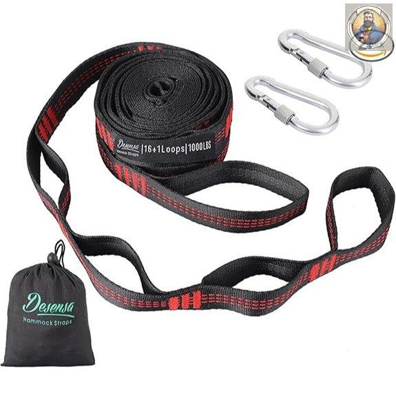 Portable Hammock Tree Straps with Loops (10 ft)