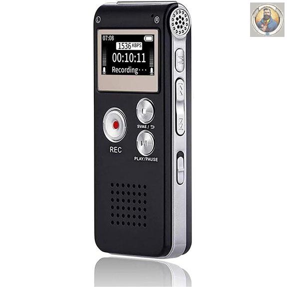 Digital Voice Recorder 16GB with Playback and Rechargeable
