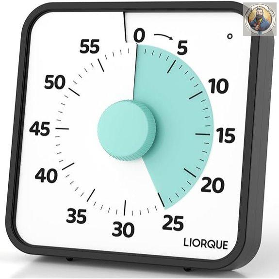 LIORQUE 60-Minute Visual Timer for Kids and Adults