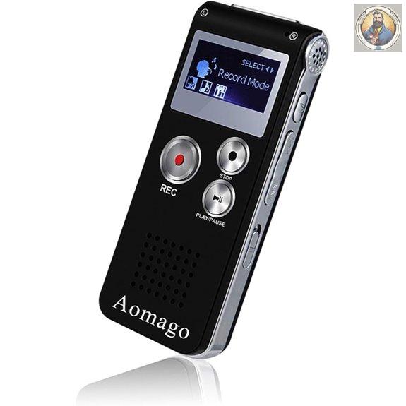 Aomago 64GB Voice Recorder with Playback and USB