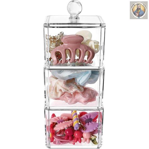 Acrylic Hair Accessories Organizer with Lids