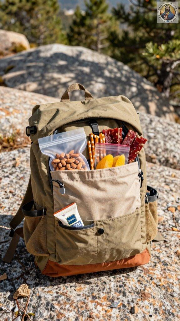 adjust snacks for heat hiking