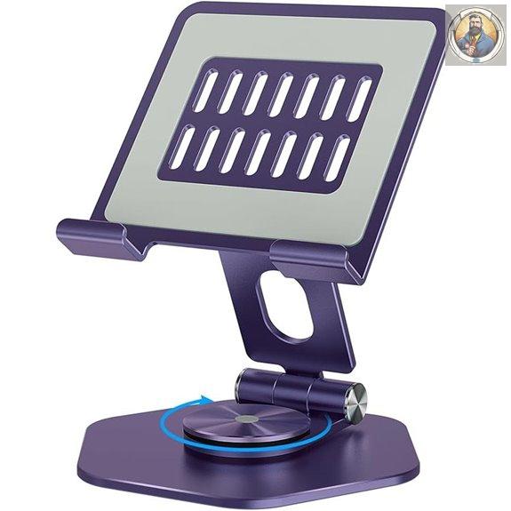 Aluminum Adjustable Rotating Tablet Stand (5–12.9in)