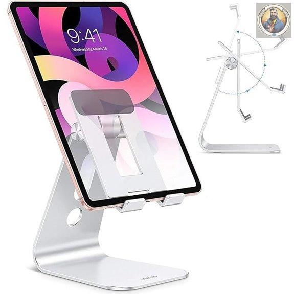 OMOTON Adjustable Tablet & Phone Stand with Longer Arms