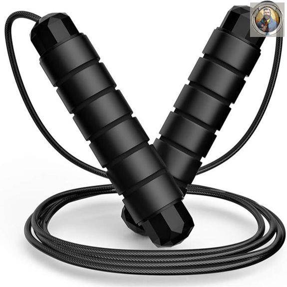 Tangle-Free Adjustable Speed Jump Rope with Foam Handles