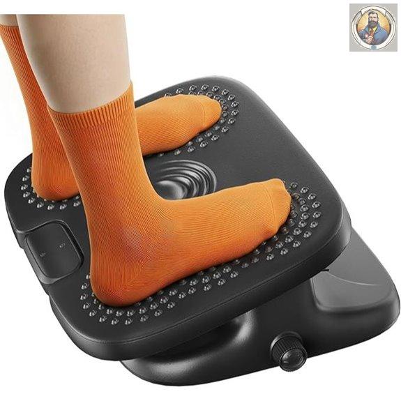 PEGZONE Adjustable Under Desk Footrest with Massage