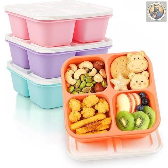 Bento Box Adult Lunch Containers 4 Pack
