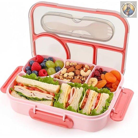 Bento Box for Adults 4 Compartments BPA-Free