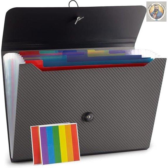 Nicfaec 13-Pocket Aesthetic Folder for Documents
