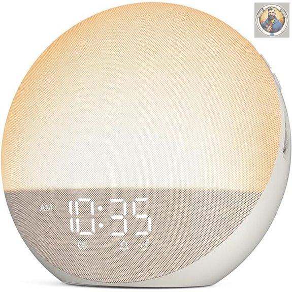 Sunrise Alarm Clock with White Noise and Bluetooth Speaker