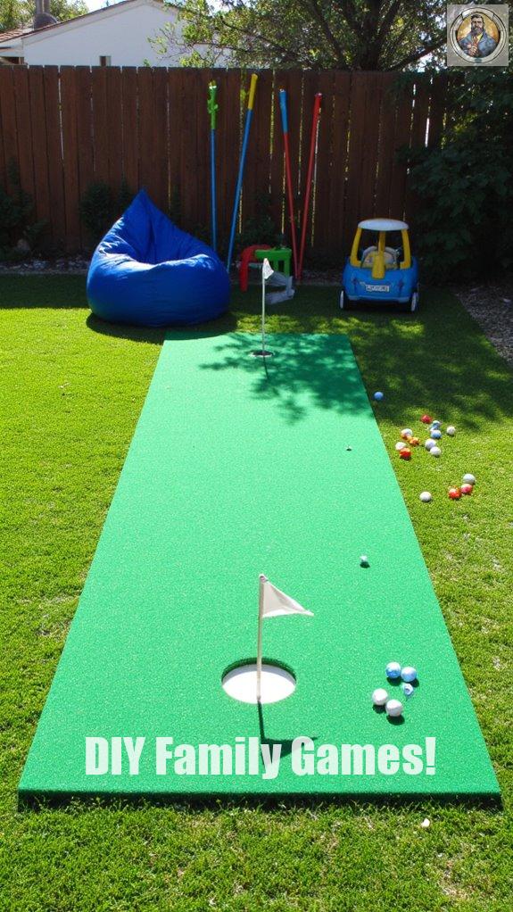 backyard golf practice setup