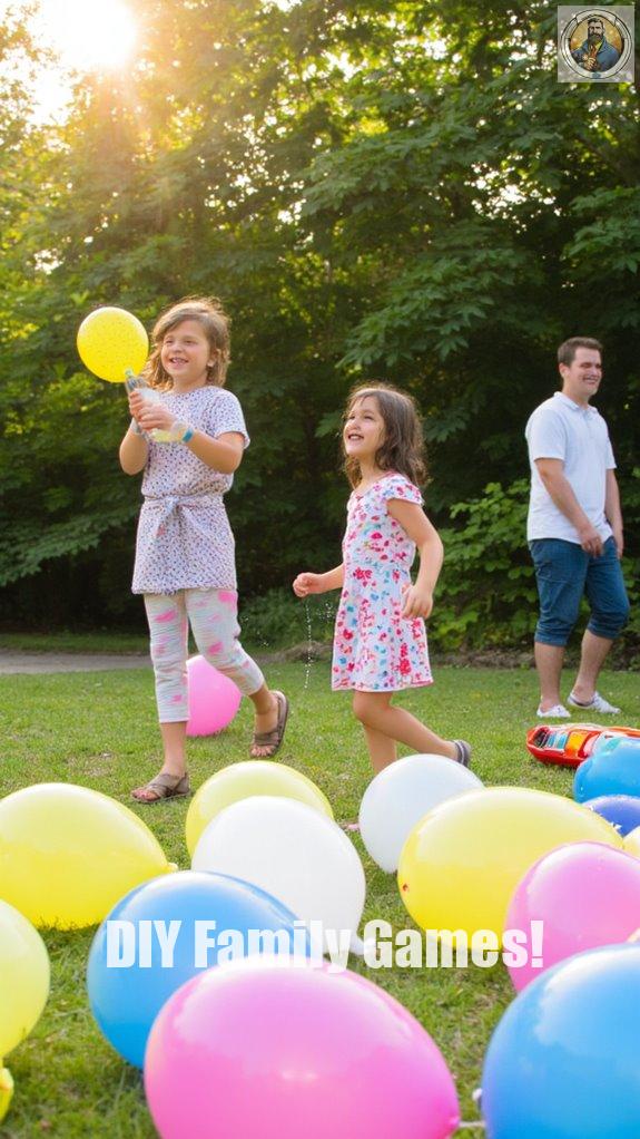 balloon tossing family fun