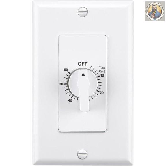 BN-LINK 60-Minute Mechanical Bathroom Fan Timer
