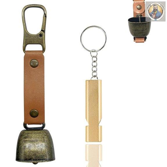 Bear Bell with Magnetic Silencer & Emergency Whistle