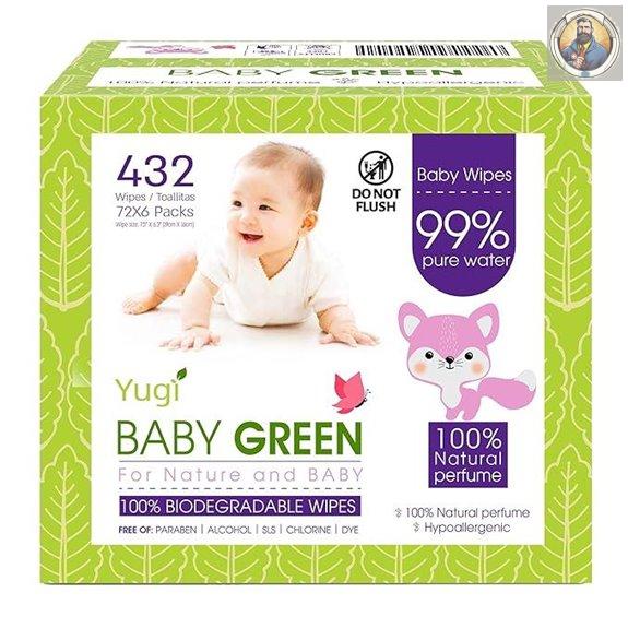 Biodegradable Baby Wipes 6-Pack Sensitive Skin