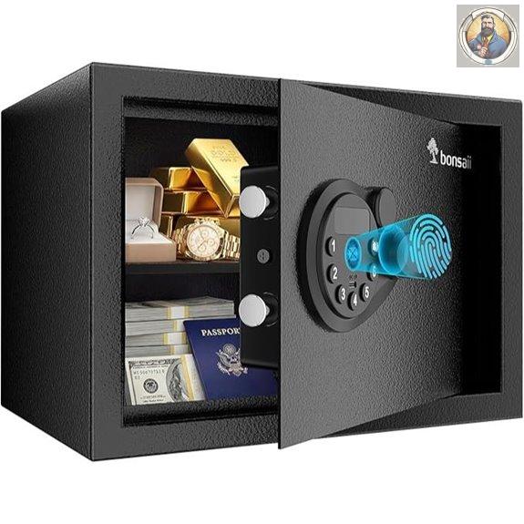 Bonsaii Biometric Safe with Keypad and Shelf