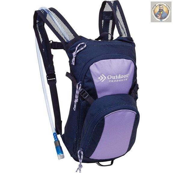 Outdoor Products Tadpole Hydration Pack (Black) (Violet Tulip)
