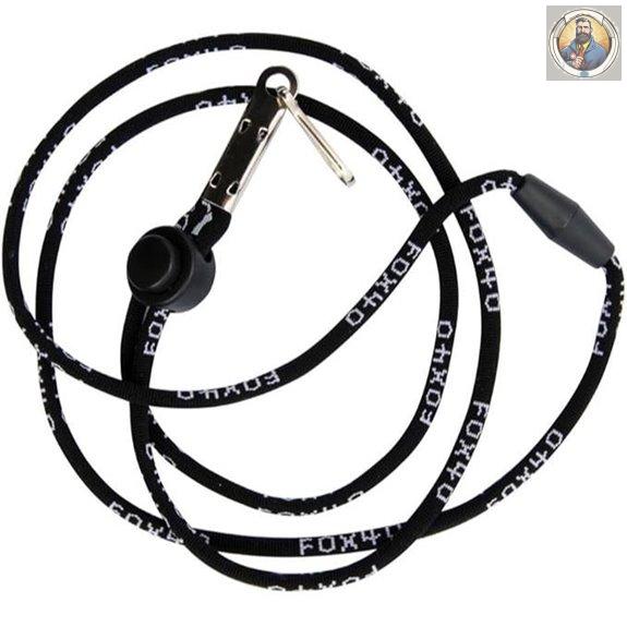 Fox 40 Breakaway Lanyard Black - 100-0001 Rubber