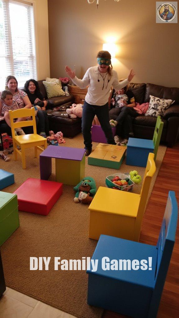 blindfolded maze challenge fun