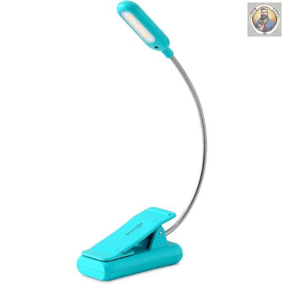 VAVOFO Clip-On Book Light with 7 LEDs Blue