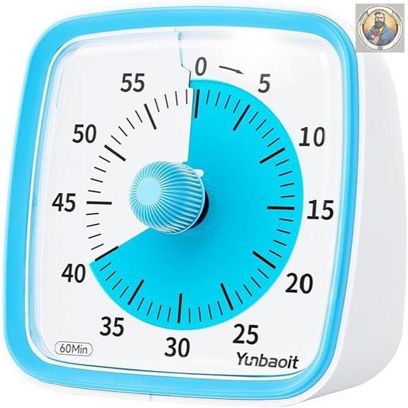 Yunbaoit Visual Timer with Night Light (Light Blue)