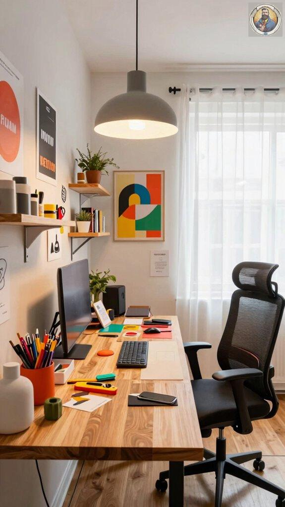 bright inspiring motivational workspace