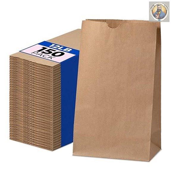 Fit Meal Prep 150 Pack Brown Paper Lunch Bags