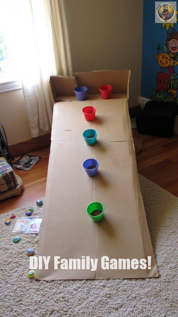 cardboard skee ball game