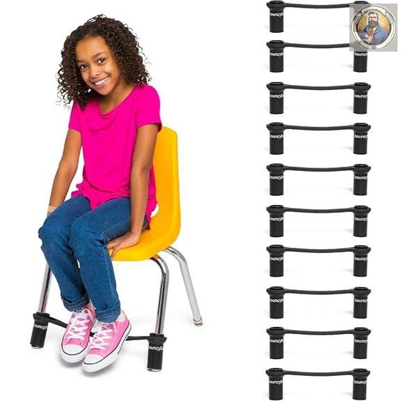 Bouncybands Chair Bands for 13-17” Wide Legs (10-pack)