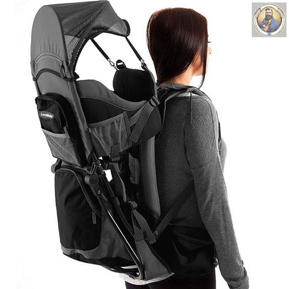 Hiking Baby Carrier Backpack with Hood and Accessories