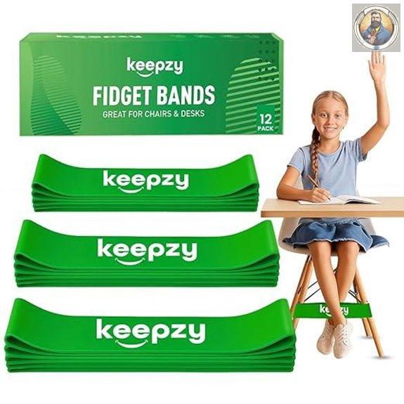 12-Pack Anti-Slip Chair Bands for Kids and Students