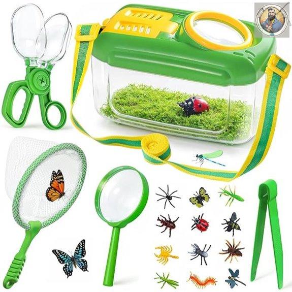 Kids Bug Catching Kit with Net & Magnifying Glass