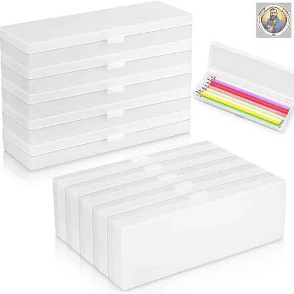 Yexiya 30 Pack Clear Pencil Cases with Hinged Lid