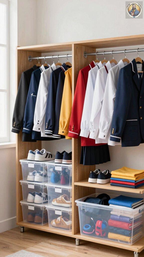 color coded organized wardrobe
