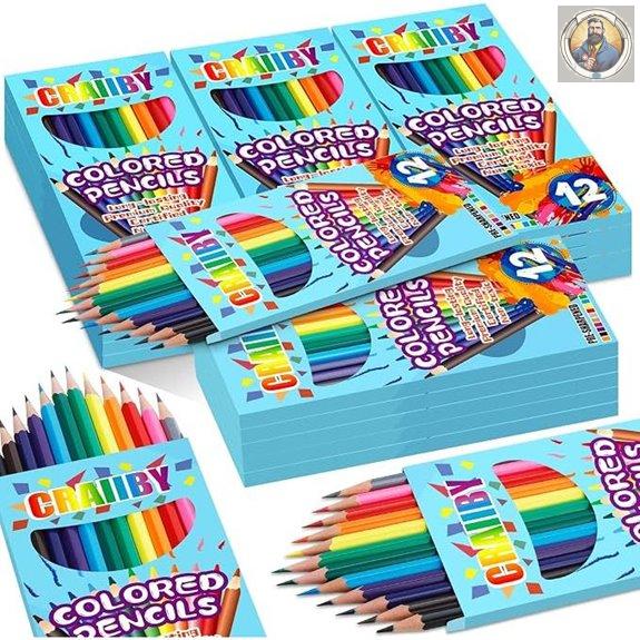 Craiiby 288 Colored Pencils (24 Packs Pre-Sharpened)