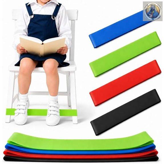 Colorful Chair Bands for Fidgety Feet (4-Pack)