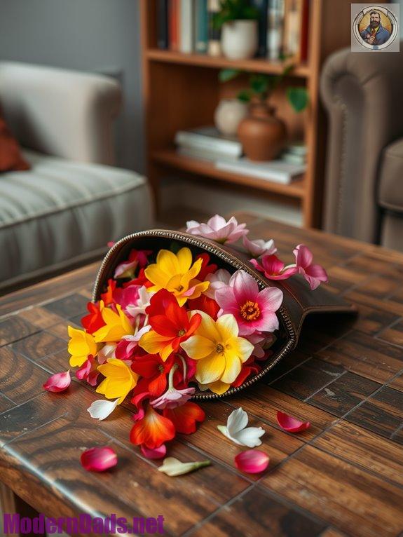 colorful floral accessory wallet