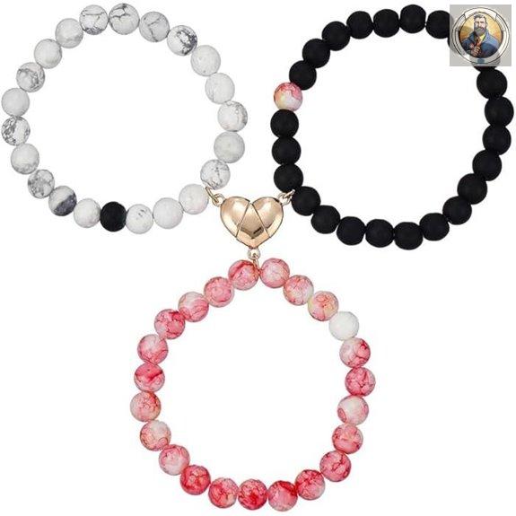 Colorful BFF Bracelets Set with Charms for Women Men