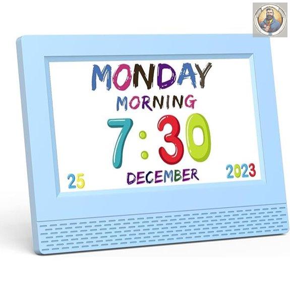 Colorful Kids Digital Alarm Clock with 7 LED Display