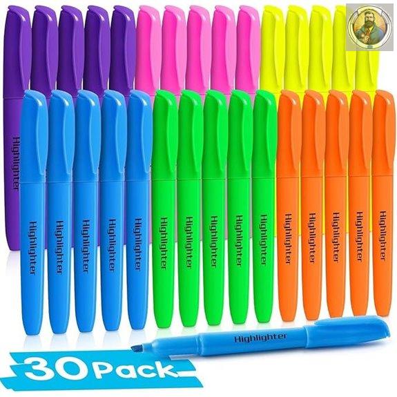 Duchong 30 Assorted Color No Bleed Highlighters