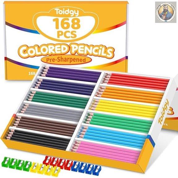 168 Pack Colored Pencils with Sharpeners for Kids