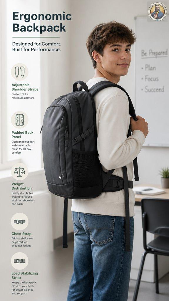 comfortable adjustable organized durable