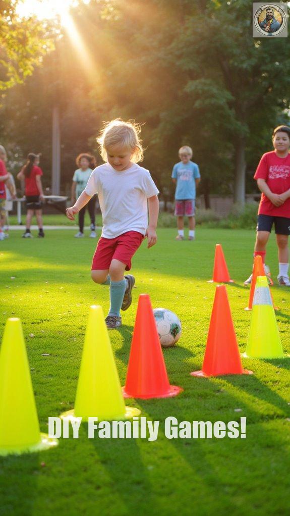 cone dribbling fun exercise