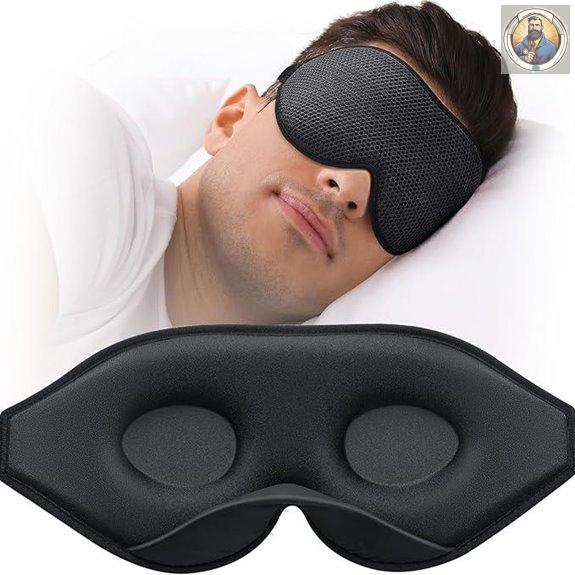 MABAO 3D Contoured Sleep Mask with Adjustable Strap