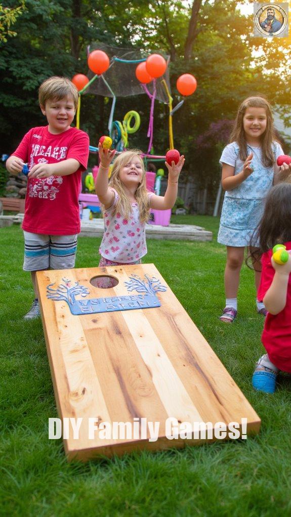 cornhole and ring toss
