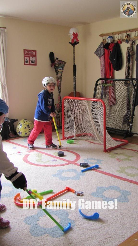 creative floor hockey setup
