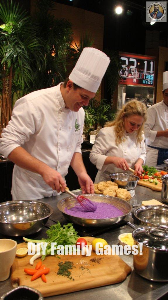 culinary competition in kitchen