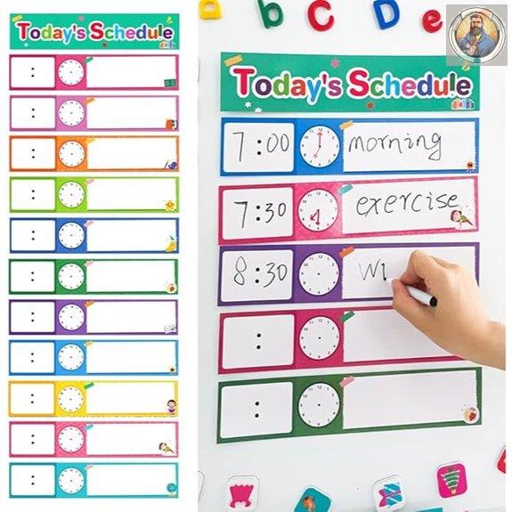 Lachilly Daily Routines Schedule Cards (12 Pcs)