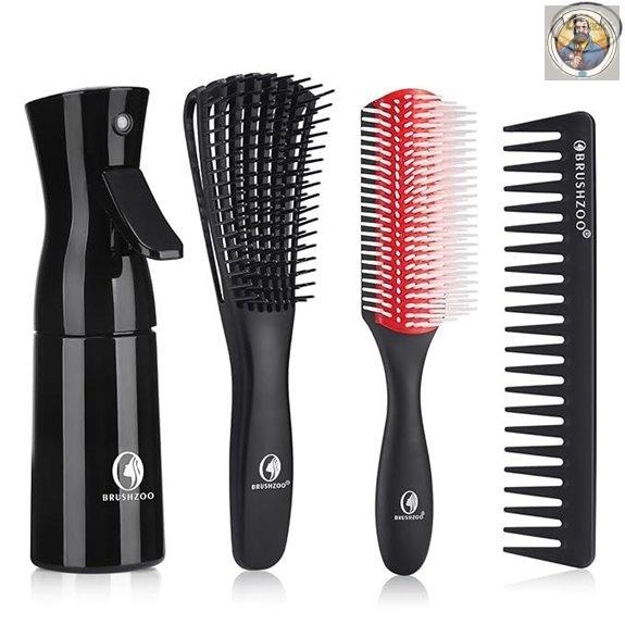 Brushzoo Detangler Brush with Hair Spray Bottle