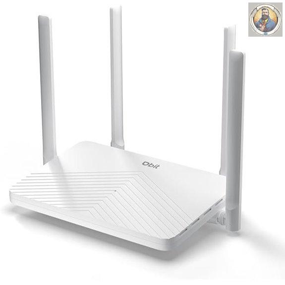 AC1200 Dual Band WiFi Router with 4 Gigabit Ports